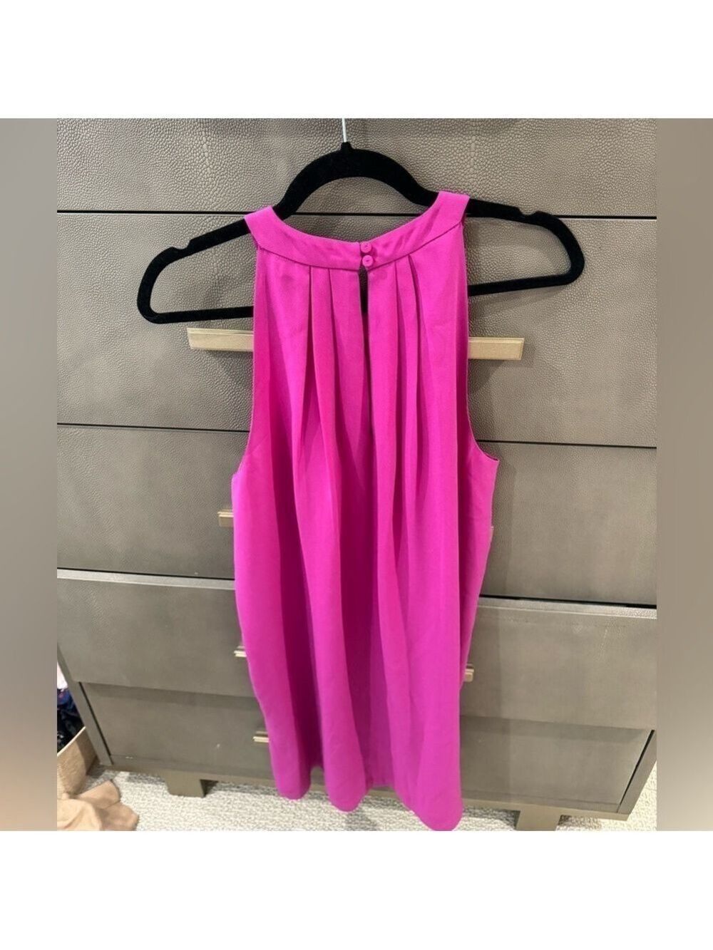 BCBGMAXAZRIA Tristan Pleated Halter Shift Dress - Picture 2 of 2
